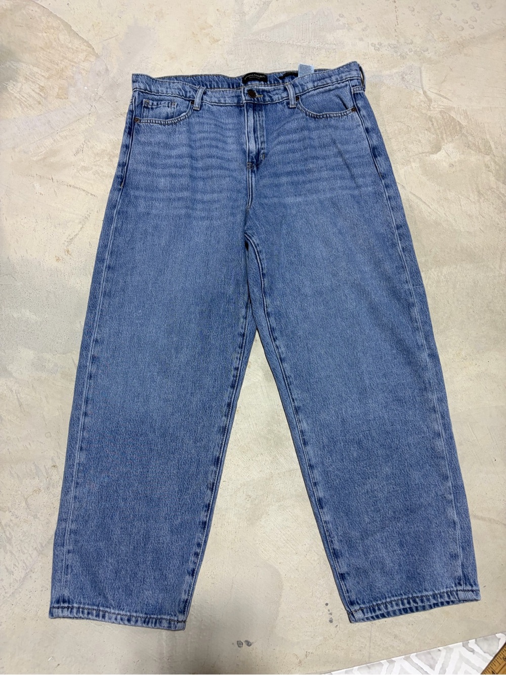 Banana republic premium denim High-rise barrel fit Blue Denim Jeans 32 short